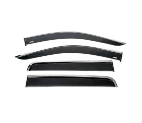 Вітровики з хромованим молдингом (4 шт., Niken) для Mercedes X class 2017-2020 рр