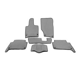 Килимки EVA (сірі) 3 ряди (6 килимків) для Ауди Q7 2005-2015 рр