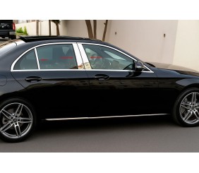 Накладки на дверні стійки (6 шт, нерж) для Mercedes A-сlass W177 2018- рр