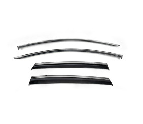 Вітровики з хромованим молдингом (4 шт, Niken) для Renault Clio V 2019- рр