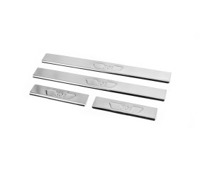 Накладки на пороги Carmos V2 (4 шт, нерж) для Peugeot 301 2012- рр