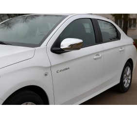 Накладка на дзеркала (2 шт, нерж.) для Citroen C-Elysee 2013-2022 рр