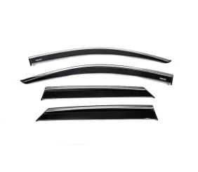 Вітровики з хромованим молдингом (4 шт., Niken) для Volkswagen T-Roc 2017-2025 рр