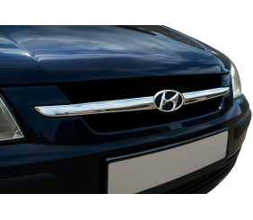 Накладки на решітку радіатора (2 част., Нерж.) для Hyundai Getz 2002- рр