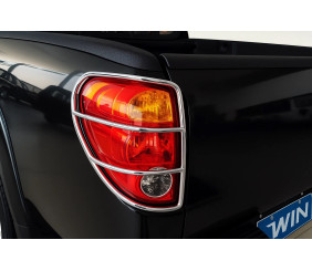 Захист задніх фонарів (нержавійка, 2 шт) для Mitsubishi L200 2006-2015 рр