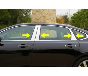 Накладки на дверні стійки (6 шт, нерж) для Volvo S90/V90 2016- рр