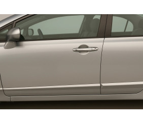 Накладки на ручки (4 шт., нерж.) для Honda Civic Sedan VIII 2006-2011 рр