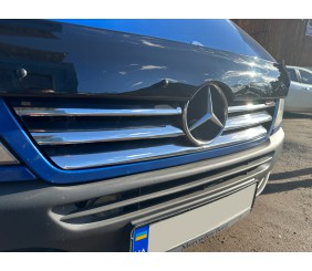 Накладки на решітку широкі (2002-2006, 6 частин, нерж) для Mercedes Sprinter W901/902/903/904/905 рр