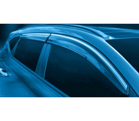 Вітровики з хромованим молдингом (4 шт., Sunplex Chrome) для Kia Sportage 2015-2021 рр