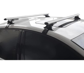 Автобагажник для гладкого даху Oluksuz V4 (хром, пара) для Opel Omega B 1994-2003 рр