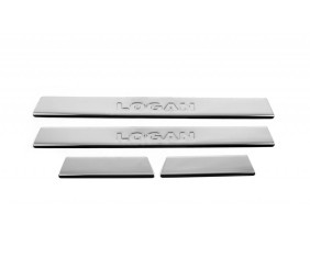 Накладки на пороги Carmos V2 (4 шт, нерж) для Renault Logan MCV 2013-2022 рр