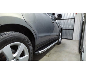 Бокові пороги Fullmond (2 шт, алюм.) для Hyundai Santa Fe 2 2006-2012 рр