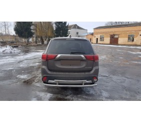 Задня дуга AK004-2 (нерж) для Mitsubishi Outlander 2012-2021 рр