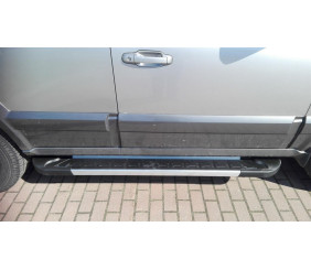 Бокові пороги RedLine V1 (2 шт., Алюміній) для Kia Sorento I BL 2002-2009 рр