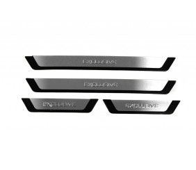 Накладки на пороги Flexill (4шт, нерж) Exclusive для Renault Megane III 2009-2016 рр