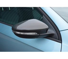 Накладки на дзеркала (2 шт, натуральний карбон) для Volkswagen Scirocco 2008-2017 рр