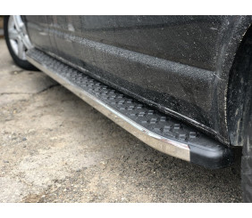 Бокові пороги BlackLine (2 шт, алюміній) Довга база для Volkswagen T5 Transporter 2003-2010 рр