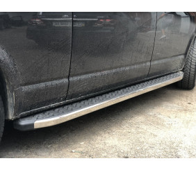 Бокові пороги BlackLine (2 шт, алюміній) Довга база для Volkswagen T5 2010-2015 рр