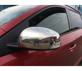 Накладки на дзеркала (2 шт., нерж.) OmsaLine - Італійська нержавійка для Renault Megane III 2009-2016 рр