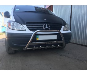Кенгурятник 60мм (нерж.) без напису, 2004-2010, 51мм для Mercedes Vito W639 рр