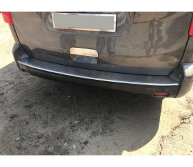 Накладка на задній бампер з загином OmsaLine (нерж) Довга база для Peugeot Expert 2017- рр