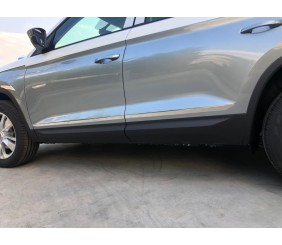 Молдинг дверний Carmos широкий (нерж) для Skoda Kodiaq 2016-2023 рр