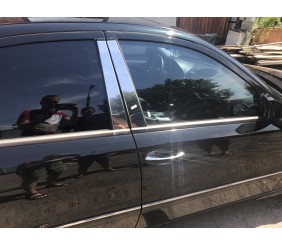 Молдинги дверних стійок (6 шт, нерж) для Mercedes E-сlass W211 2002-2009 рр