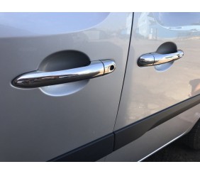 Накладки на ручки (нерж) 5 шт, OmsaLine - Італійська нержавійка для Renault Kangoo 2008-2020 рр