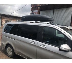 Рейлінги Хром CAN Оригінальний дизайн (метал. ніжки) Довга база (EXTRALONG) для Mercedes Vito/V-class W447 2014- рр