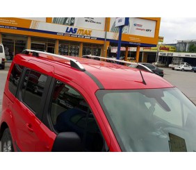 Рейлінги OmsaLine Elegance (2 шт, сірі) Коротка база для Ford Connect 2014-2021 рр