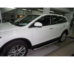 Бокові пороги Fullmond (2 шт, алюм.) для Mazda CX-9 2007-2016 рр