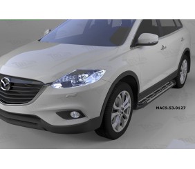 Бокові пороги Sunrise (2 шт., Алюміній) для Mazda CX-9 2007-2016 рр