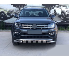 Передній захист F3-08.7 (нерж) для Volkswagen Amarok 2010-2022 рр