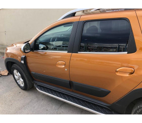 Нижня окантовка вікон (4 шт, нерж) Carmos - Турецька сталь для Renault Duster 2018-2024 рр