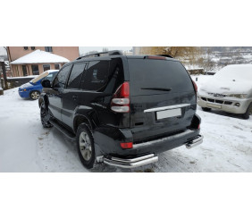 Задні подвійні куточки AK003-2 (2 шт., нерж) для Toyota Land Cruiser Prado 120 2002-2009 рр