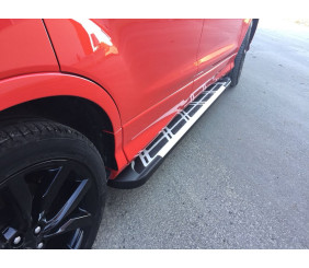 Бокові пороги Sunrise (2 шт., алюміній) для Skoda Karoq 2018- рр