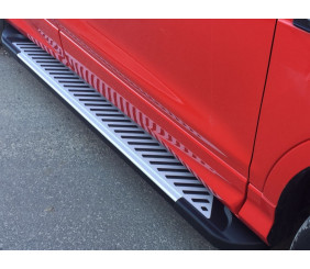 Бокові пороги Line (2 шт., алюміній) для Skoda Karoq 2018- рр