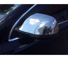 Накладки на дзеркала (2 шт, нерж.) Carmos, нержавіюча сталь для Ауди Q7 2005-2015 рр