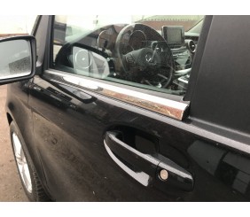 Нижні молдинги стекол (2 шт., нерж) OmsaLine - Італійська нержавійка для Mercedes Vito/V-class W447 2014- рр