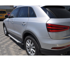 Бокові пороги Allmond (2 шт., алюміній) для Ауди Q3 2011-2019 рр