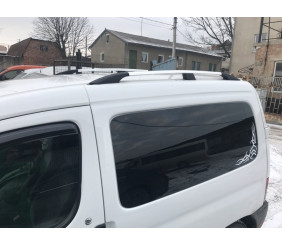 Рейлінги ХРОМ Пластикові ніжки, установка на клей для Peugeot Partner 1996-2008 рр