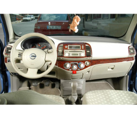 Накладки на панель Алюміній для Nissan Micra K12 2003-2010 рр