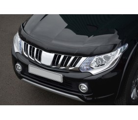Дефлектор капоту (2015-2019, EuroCap) для Mitsubishi L200 рр