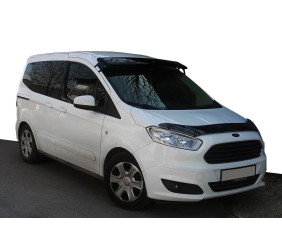 Козирьок на лобове скло (чорний глянець, 5мм) для Ford Courier 2014-2023 рр
