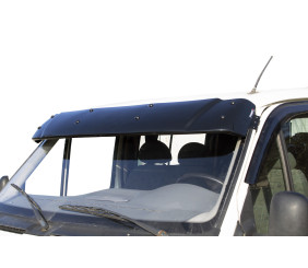 Козирьок на лобове скло (чорний глянець, 5мм) для Ford Transit 1991-2000 рр
