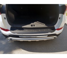 Накладка на задній бампер EuroCap 2016-2018 (ABS) для Hyundai Tucson TL рр