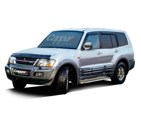 Дефлектор капоту (EuroCap) для Mitsubishi Pajero Wagon III 1999-2006 рр