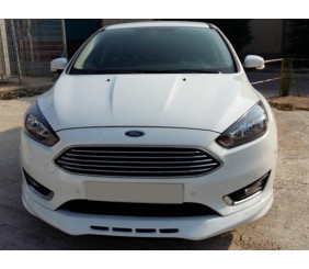 Накладка на передній бампер 2015-2017 (під фарбування) для Ford Focus III рр