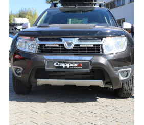 Накладка на передній бампер (ABS, сіра) для Renault Duster 2008-2017 рр