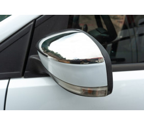 Накладки на дзеркала (2 шт., нерж.) OmsaLine - Італійська нержавійка для Ford Focus II 2008-2011 рр